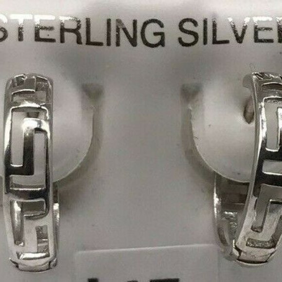 925 Sterling Silver Huggie Earrings - Picture 6 of 7